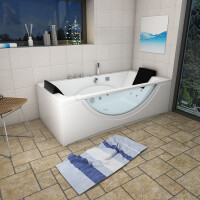 Whirlpool bath corner tub w81r-th-c-sc 180x90cm