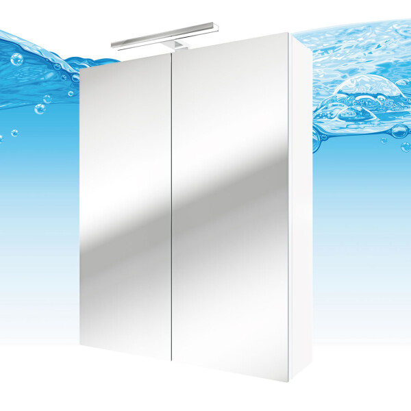 Spiegelschrank, Badspiegel Badezimmer Spiegel City 60cm weiß NEIN ohne LED-Beleuchtung