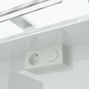 Spiegelschrank, Badspiegel Badezimmer Spiegel City 60cm weiß JA mit 1x 5W LED-Strahler