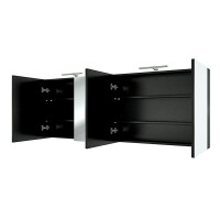 Spiegelschrank Badspiegel Badezimmer Spiegel City 120cm schwarz