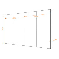 Spiegelschrank Badspiegel Badezimmer Spiegel City 120cm schwarz