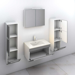 Badmöbel Gently 3 V3 Weiß/Grau Waschtisch 70 cm