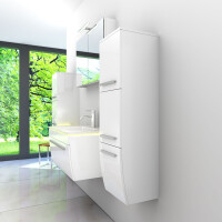 Bathroom furniture set Gently 3 v3 White Bathroom furniture Bathroom mirror Washbasin 80 cm