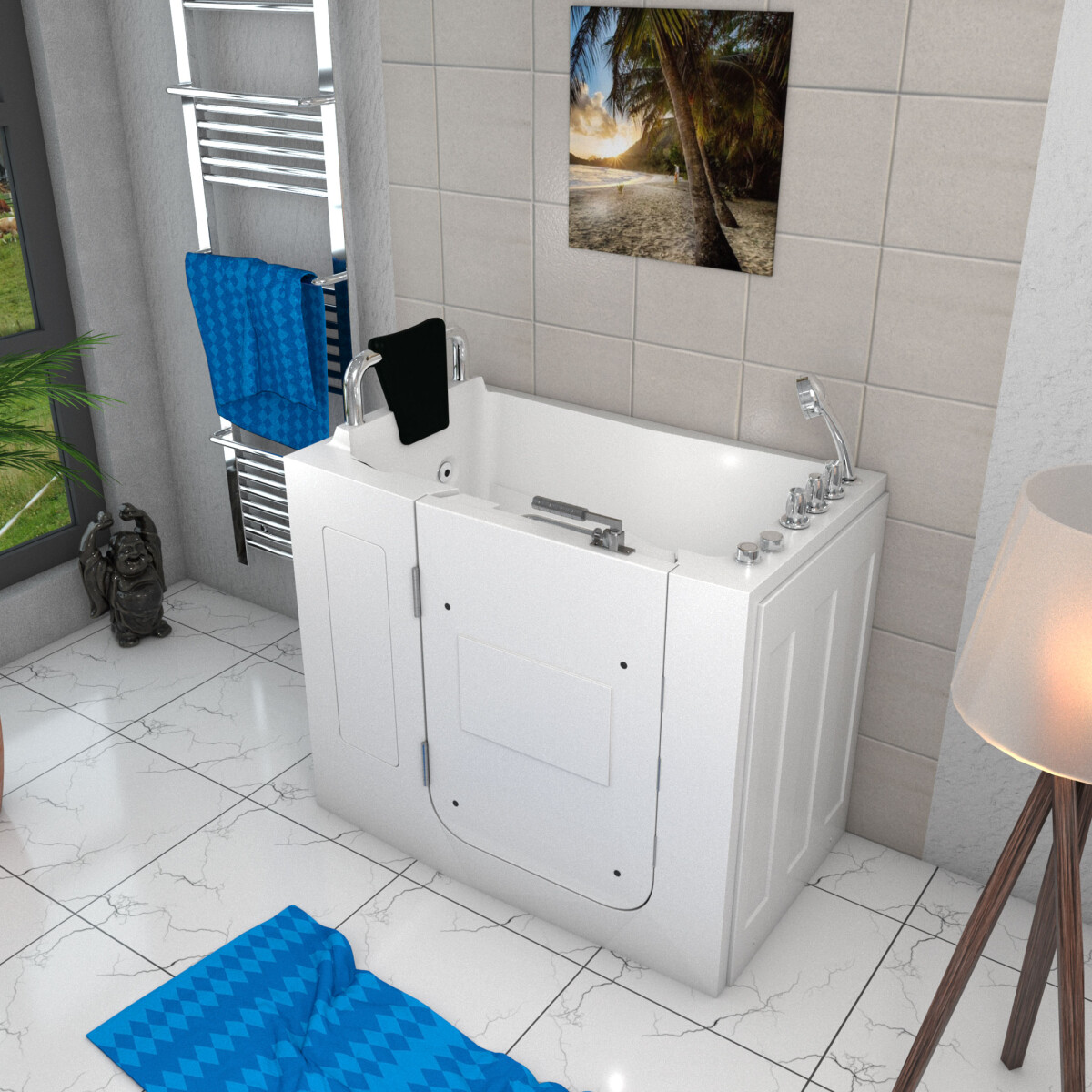 Senior sitting tub whirlpool tub s08wp-th-b