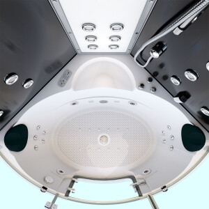 Dampfdusche Whirlpool Dusche Duschkabine K70-SW-EH-SC 150x150cm aktive Schlauch-Reinigung