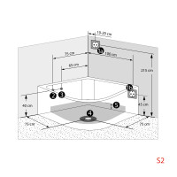 Dampfdusche Whirlpool Dusche Duschkabine K70-SW-EH-SC 150x150cm aktive Schlauch-Reinigung