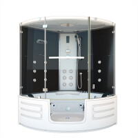 Dampfdusche Whirlpool Dusche Duschkabine K70-SW-EH-SC 150x150cm aktive Schlauch-Reinigung