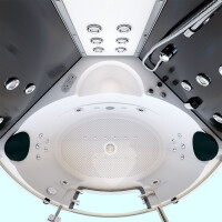 Dampfdusche Whirlpool Dusche Duschkabine K70-SW-EH-SC 150x150cm aktive Schlauch-Reinigung