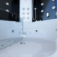 Dampfdusche Whirlpool Dusche Duschkabine K70-SW-EH-SC 150x150cm aktive Schlauch-Reinigung