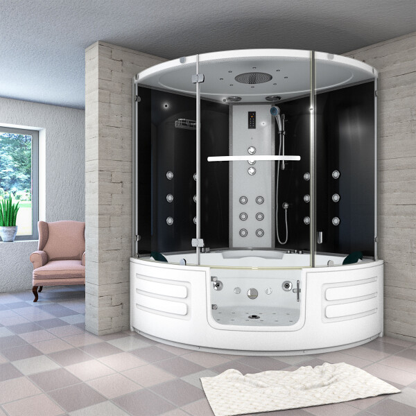 Dampfdusche Whirlpool Dusche Duschkabine K70-SW-TH-SC 150x150cm