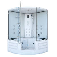 Whirlpool Duschkabine Dampfsaua Seniorenwanne mit Tür K70-WS-TH-EC 150x150cm 2K Scheiben Versiegelung