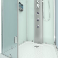 Shower enclosure shower d38-00l0 White 80x80