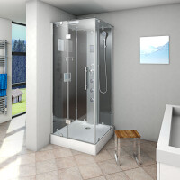 Shower enclosure shower d38-03l0-ec Black 80x80