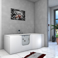 Seniorenwanne mit Tür Whirlpool S12-WP-L-ALL Badewanne 170x85cm