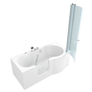Seniorendusche und Wanne mit Whirlpool S12D-EH-AIR-L-ALL Dusche 170x85cm