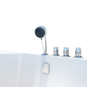 Seniorendusche und Wanne mit Whirlpool S12D-TH-AIR-L-ALL Dusche 170x85cm ohne 2K Scheiben Versiegelung