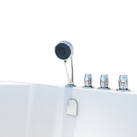 Seniorendusche und Wanne mit Whirlpool S12D-TH-AIR-L Dusche 170x85cm ohne 2K Scheiben Versiegelung