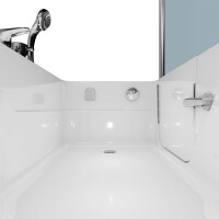 Senior shower and sitz tub combination tub with door s17d-l