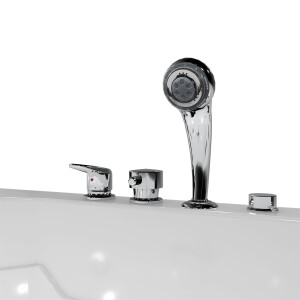 Seniorendusche Kombi Duschkabine Whirlpool Seniorenwanne mit Tür S17D-EH-WP-L-EC 150x75x210 cm
