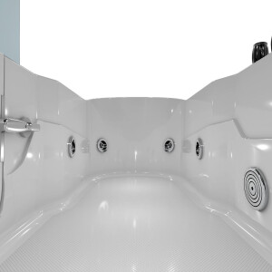 AcquaVapore Senior shower Combi shower cubicle Whirlpool senior bath with door s17d-th-wp-l 150x75 cm
