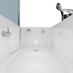Combi shower enclosure for senior citizens with door s17d-r 75x150 cm