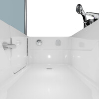 Combi shower enclosure for senior citizens with door s17d-r-ec 75x150 cm