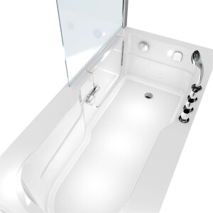 Seniorendusche und Sitzwanne Kombination Wanne mit Tür S17D-TH-R 75x150x210cm