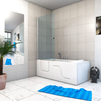 Seniorendusche und Sitzwanne Kombination Wanne mit Tür S17D-TH-R 75x150x210cm
