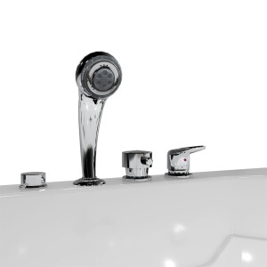 Seniorendusche Kombi Duschkabine Whirlpool Seniorenwanne mit Tür S17D-EH-WP-R-ALL 75x150x210 cm