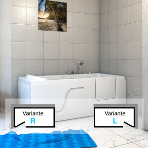Whirlpool Seniorenwanne mit Tür S17-WP-L-ALL 150x75cm