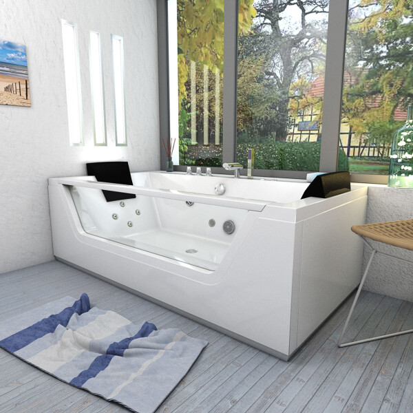 Whirlpool with cleaning function Pool Bathtub Bathtub AcquaVapore w83-th-a 90x180 active hose cleaning +€70.-