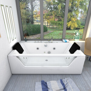Whirlpool with cleaning function, pool bath tub AcquaVapore w83r-th-a without +0.-€