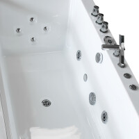 Whirlpool mit Reinigungsfunktion, Pool  Badewanne Wanne AcquaVapore W83R-TH-B aktive Schlauch-Reinigung +70.-€