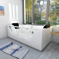 Whirlpool mit Reinigungsfunktion Pool Badewanne Wanne AcquaVapore W83-A 90x180