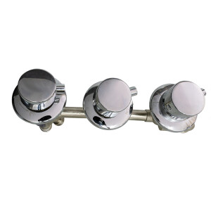 Thermostatic faucet 3 controllers with 4-way switch for...