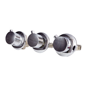 Thermostatic faucet 3 controllers with 4-way switch for...