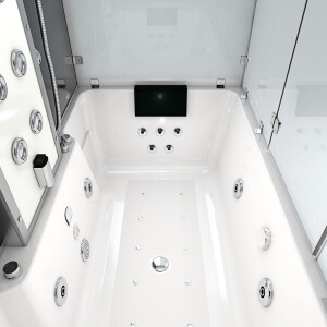 Kombination Badewanne Dusche K80-SW-EH-A-ALL Duschtempel 100x180 cm
