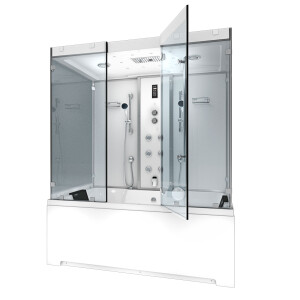 Kombination Badewanne Dusche K80-WS-EH-B-ALL Duschtempel 180x100 cm
