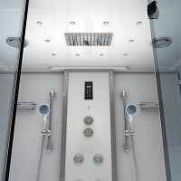 Kombination Badewanne Dusche K80-WS-EH-C-EC-EA Duschtempel 180x100 cm 2K Scheibenversiegelung