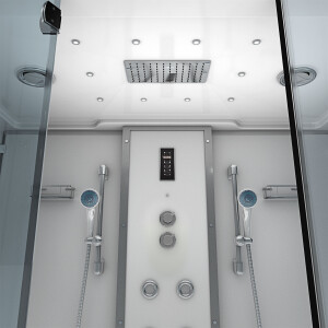 Kombination Badewanne Dusche K80-WS-EH-A-EC-EA Duschtempel 100x180 cm 2K Scheibenversiegelung