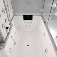 Kombination Badewanne Dusche K80-WS-EH-A-EC-EA Duschtempel 100x180 cm 2K Scheibenversiegelung
