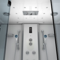 Kombination Badewanne Dusche K80-WS-EH-A-EC-EA Duschtempel 100x180 cm 2K Scheibenversiegelung