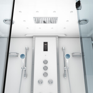 Kombination Badewanne Dusche K80-WS-TH-C-EC-EA Duschtempel 180x100 cm 2K Scheibenversiegelung