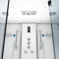 Kombination Badewanne Dusche K80-WS-TH-C-EC-EA Duschtempel 180x100 cm 2K Scheibenversiegelung