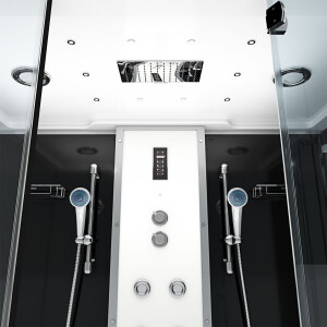 Kombination Badewanne Dusche K80-SW-EH-B-SC-EA Duschtempel 180x100 cm aktive Schlauch-Reinigung