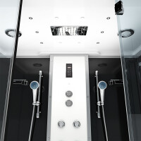 Kombination Badewanne Dusche K80-SW-EH-B-SC-EA Duschtempel 180x100 cm aktive Schlauch-Reinigung