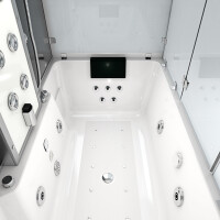 Kombination Badewanne Dusche K80-SW-TH-B-EA Duschtempel 180x100 cm OHNE Zusatzoption