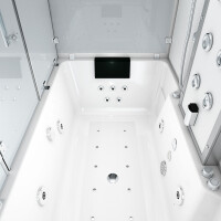 Kombination Badewanne Dusche K80-WS-TH-B-EC-SC-EA Duschtempel 180x100 cm Schlauchreinigung + Scheibenversiegelung
