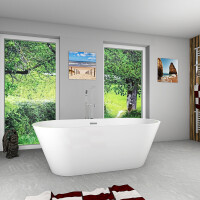 freestanding bath tub f01 170x80cm with fitting af02