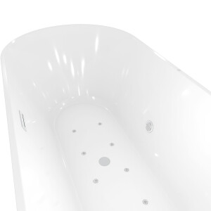 freistehende Badewanne Wanne F11 170x80cm Whirlpool mit Luftmassage